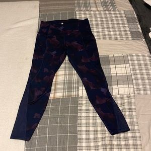 All In Motion Leggings - Women’s Medium - Navy & Purple